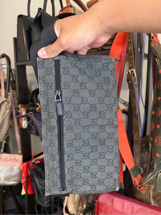 Gucci Other - GUCCI
Black GG Denim Canvas Web Waist Belt Bag